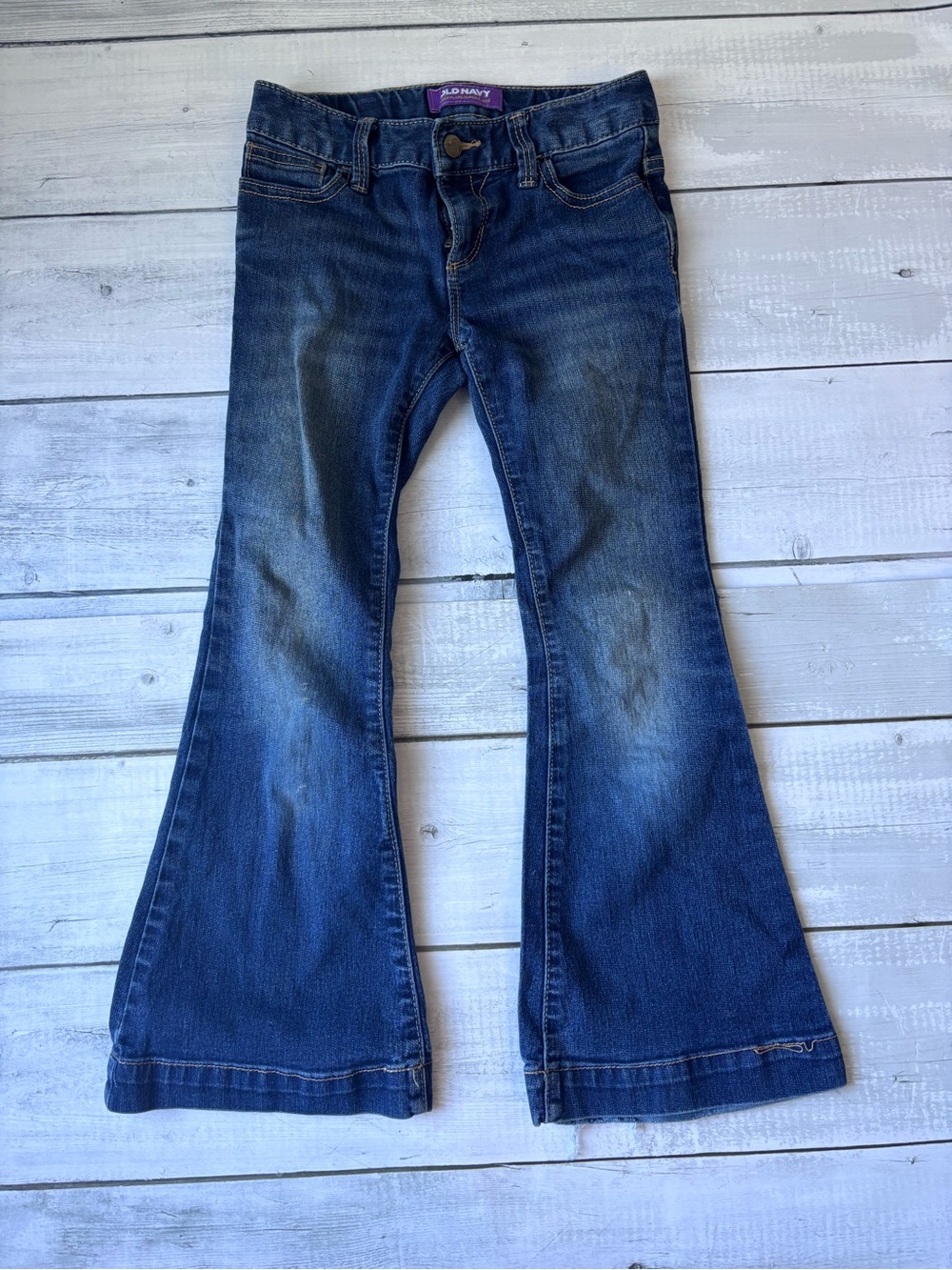 Old Navy Dark Blue Flare Jeans for Girls